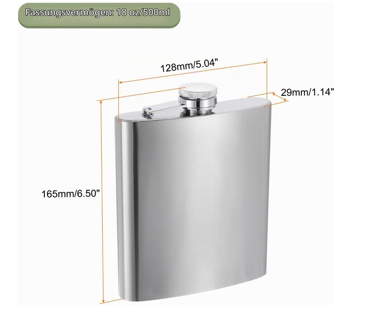 QUARKZMAN nerūdijančio plieno gertuvė 500 ml