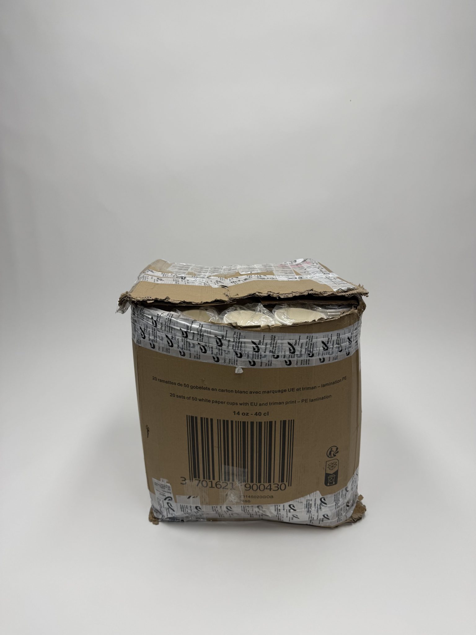 COVR vienkartiniai popieriniai puodeliai, 400ml, 900 vnt.