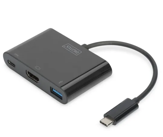 DIGITUS USB-C jaotur 3-in-1 HDMI 4K-ga