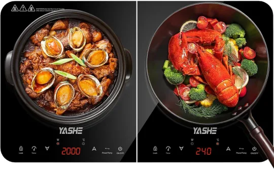 YASHE kahe keedualaga induktsioonpliidiplaat