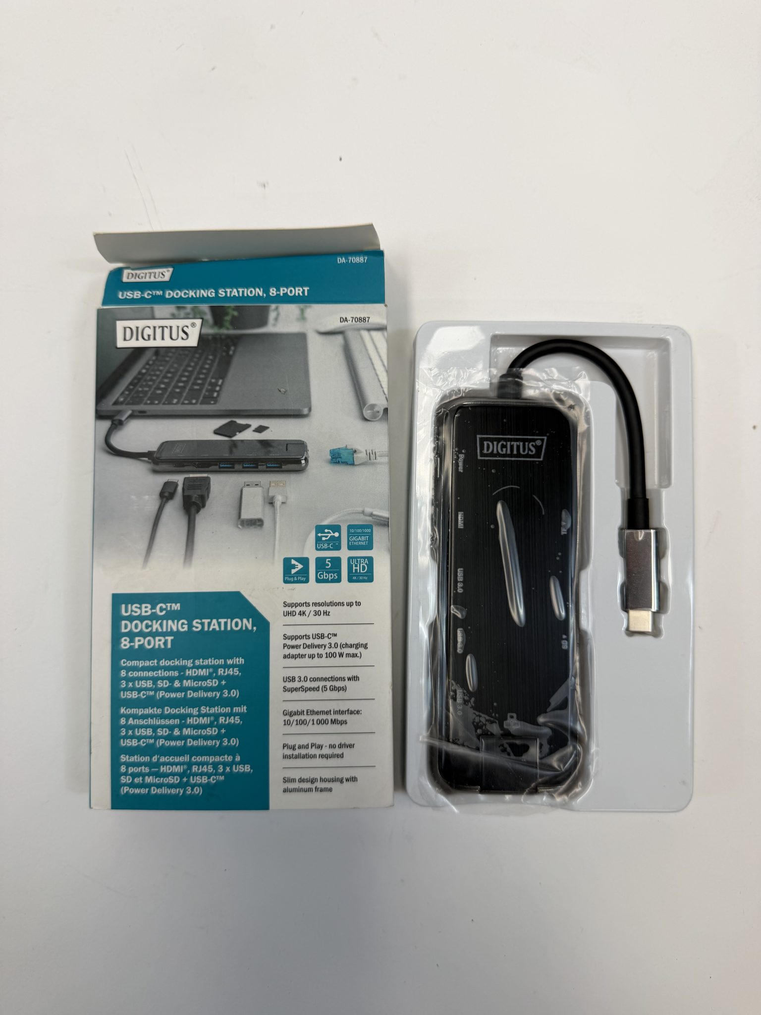 Digitus dokavimo stotelė 8-PORT